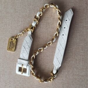 Chanel authentic leather belt. Size small Price FIRM.